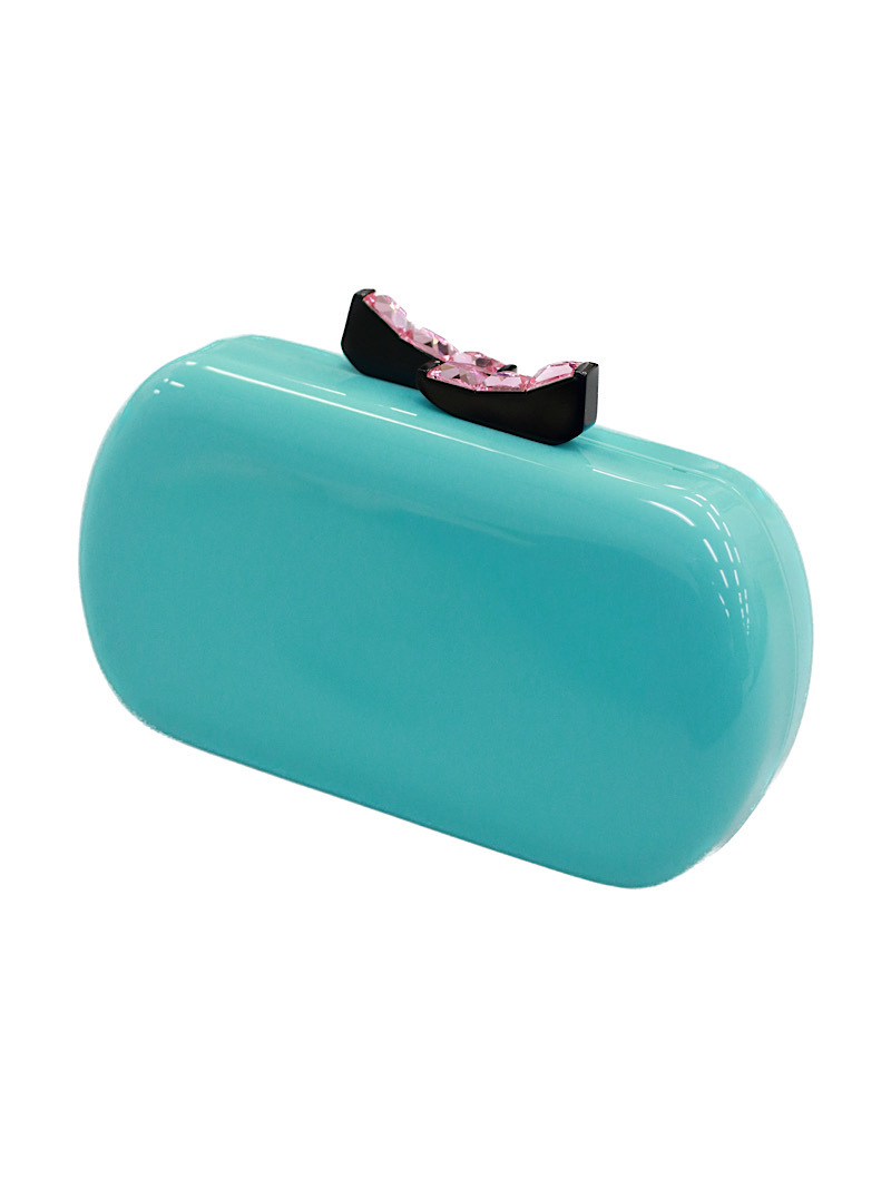 ［Lydia Delgado］<br>アクリルクラッチバッグ-ブルー