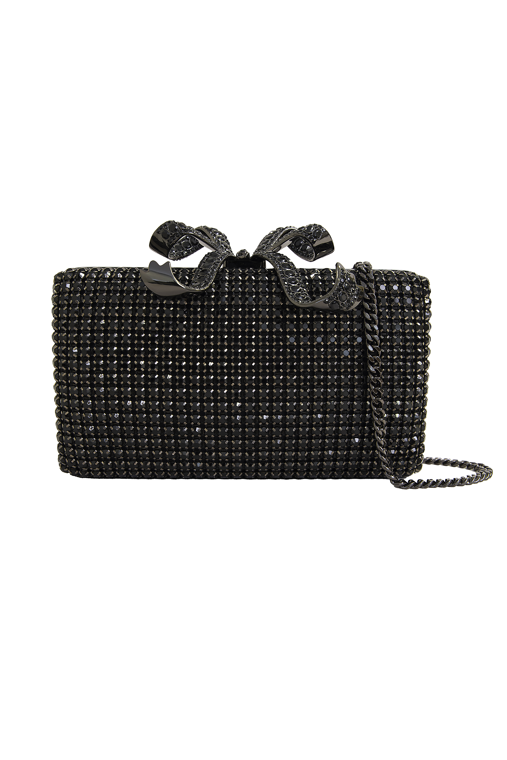 ［Self-Portrait］<br>ビジューボックスクラッチバッグ-ブラック