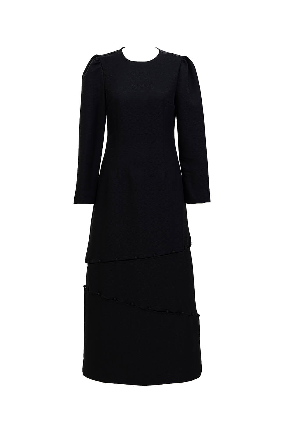 ［sister jane］<br>長袖パネルスカートドレス(40)-ブラック