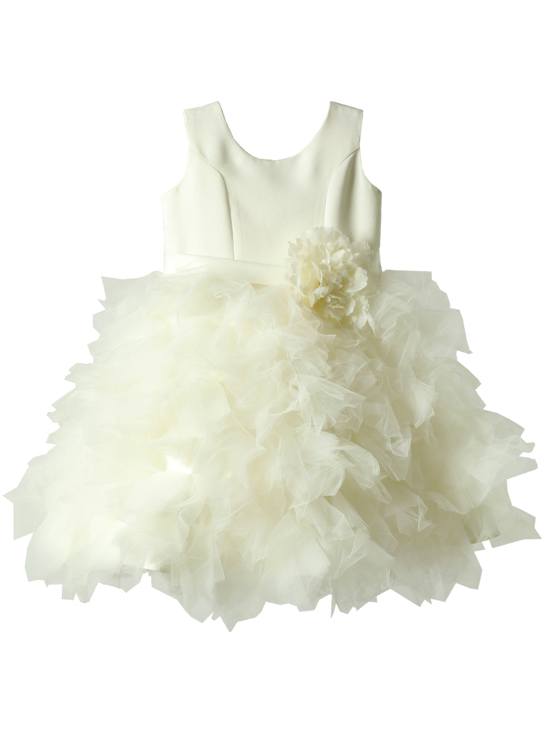 ユーエス・エンジェルズ(Us Angels)| 子供ドレス ボリュームチュール ドレス(100cm)-ホワイト